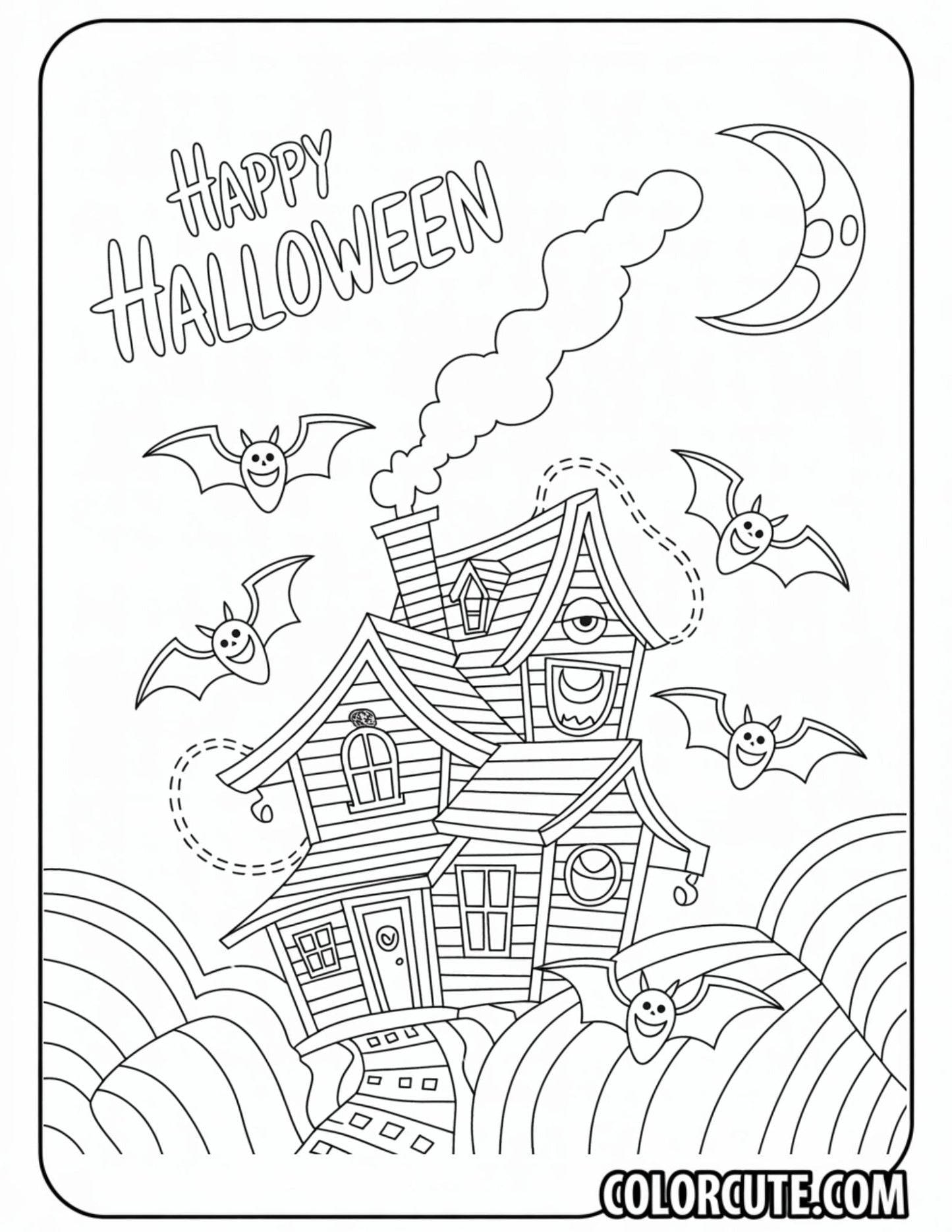 Witch House Coloring Pages | Free PDF Printables