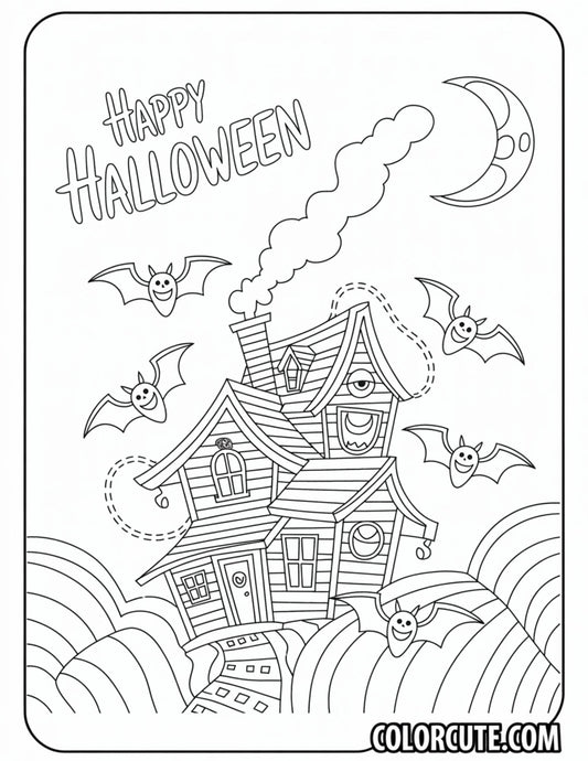 Witch House Coloring Pages | Free PDF Printables