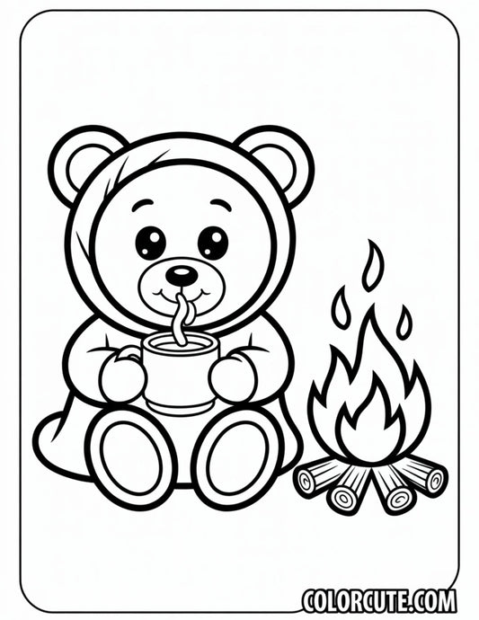 Wonderful Camping Kawaii Coloring Pages | Free PDF Printables
