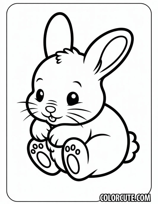 Baby Bunny Coloring Page – Free PDF Printables