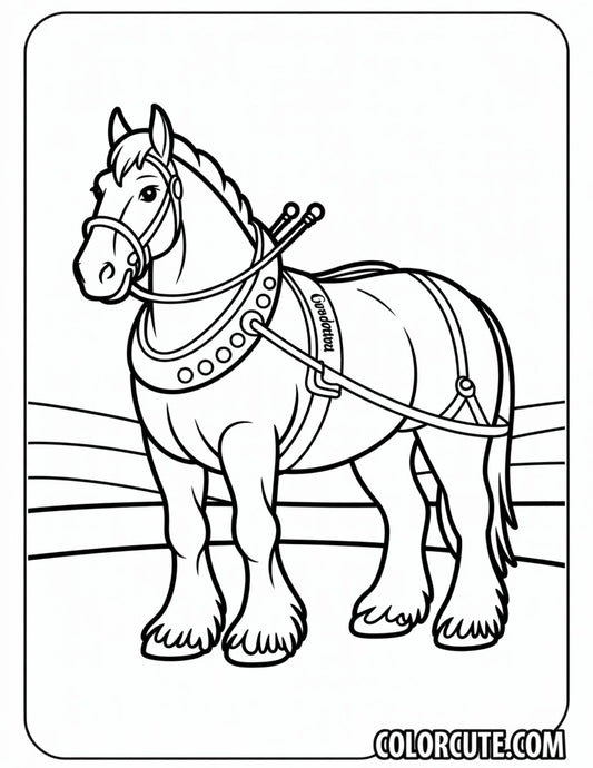 Clydesdale Horse Coloring Pages | Free PDF Printables