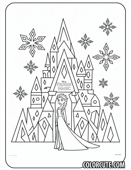 Elsa Castle Coloring Pages | Free PDF Printables