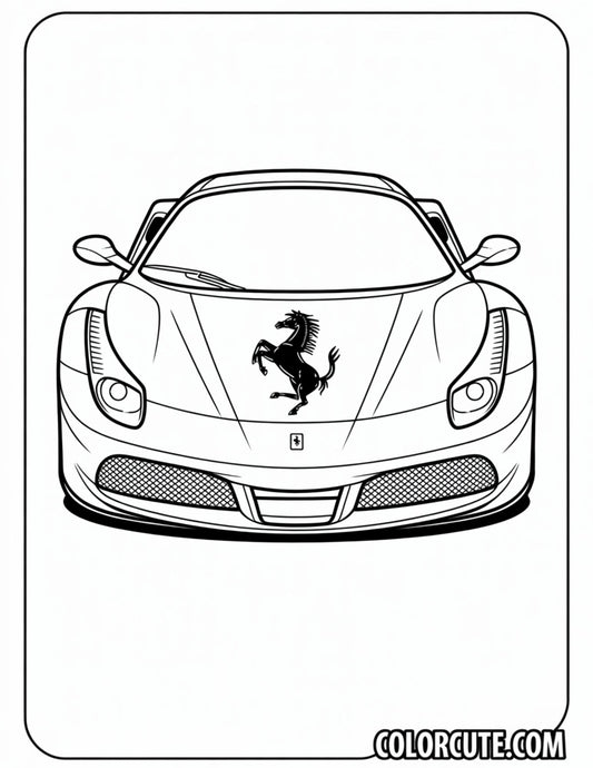 Ferrari Car Coloring Pages | Free PDF Printables