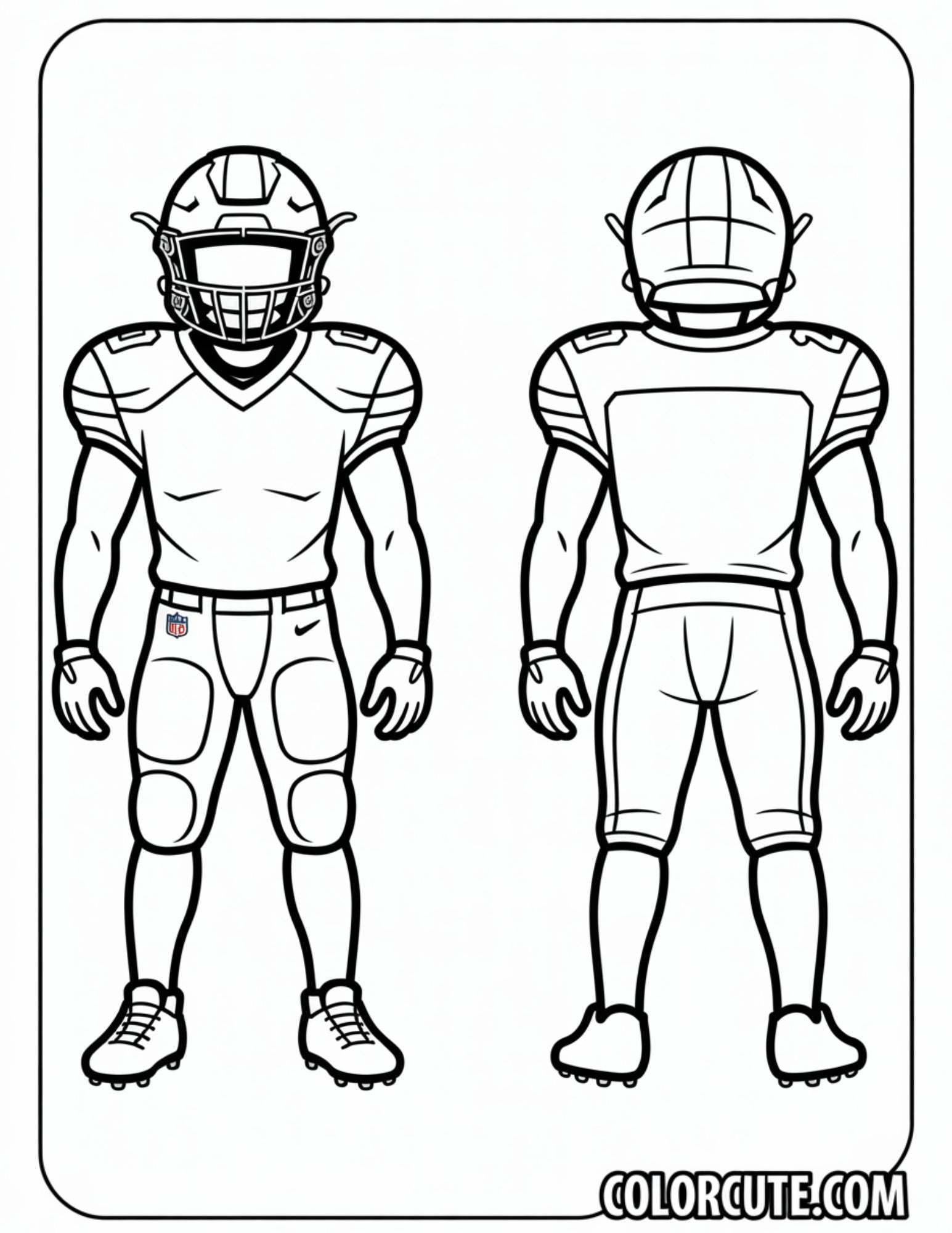 25+ Free Football Coloring Pages NFL Sports PDF Printables Color
