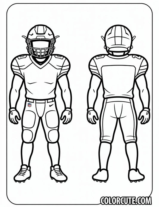 Football Uniform Coloring Pages | Free PDF Printables