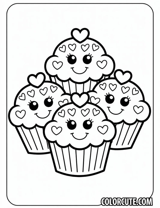 Fun Cake Valentine Coloring Pages | Free PDF Printables