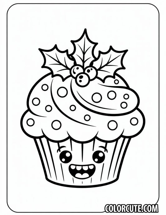 Fun Cupcake Bold and Easy Coloring Pages | Free PDF Printables