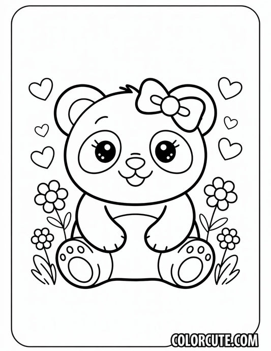 Girl Panda Coloring Pages | Free PDF Printables