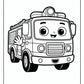Kawaii Fire Truck Coloring Pages | Free PDF Printables