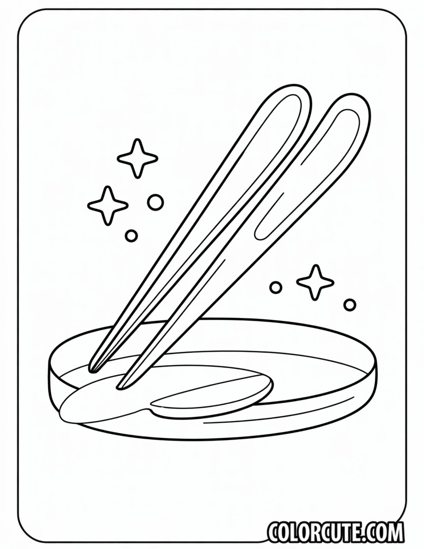 Makeup Tweezers Coloring Page | Free PDF Printables
