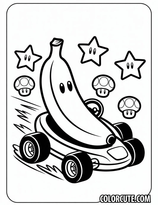 Mario Banana Coloring Pages | Free PDF Printables