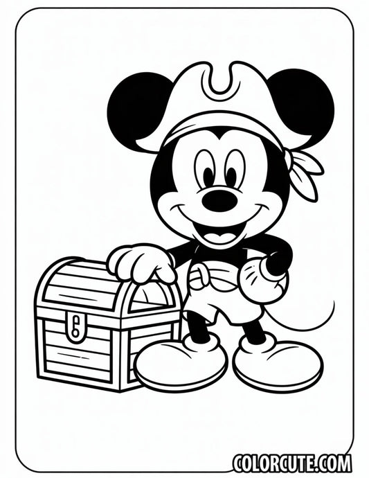 Pirate Mickey Mouse Coloring Pages | Free PDF Printables