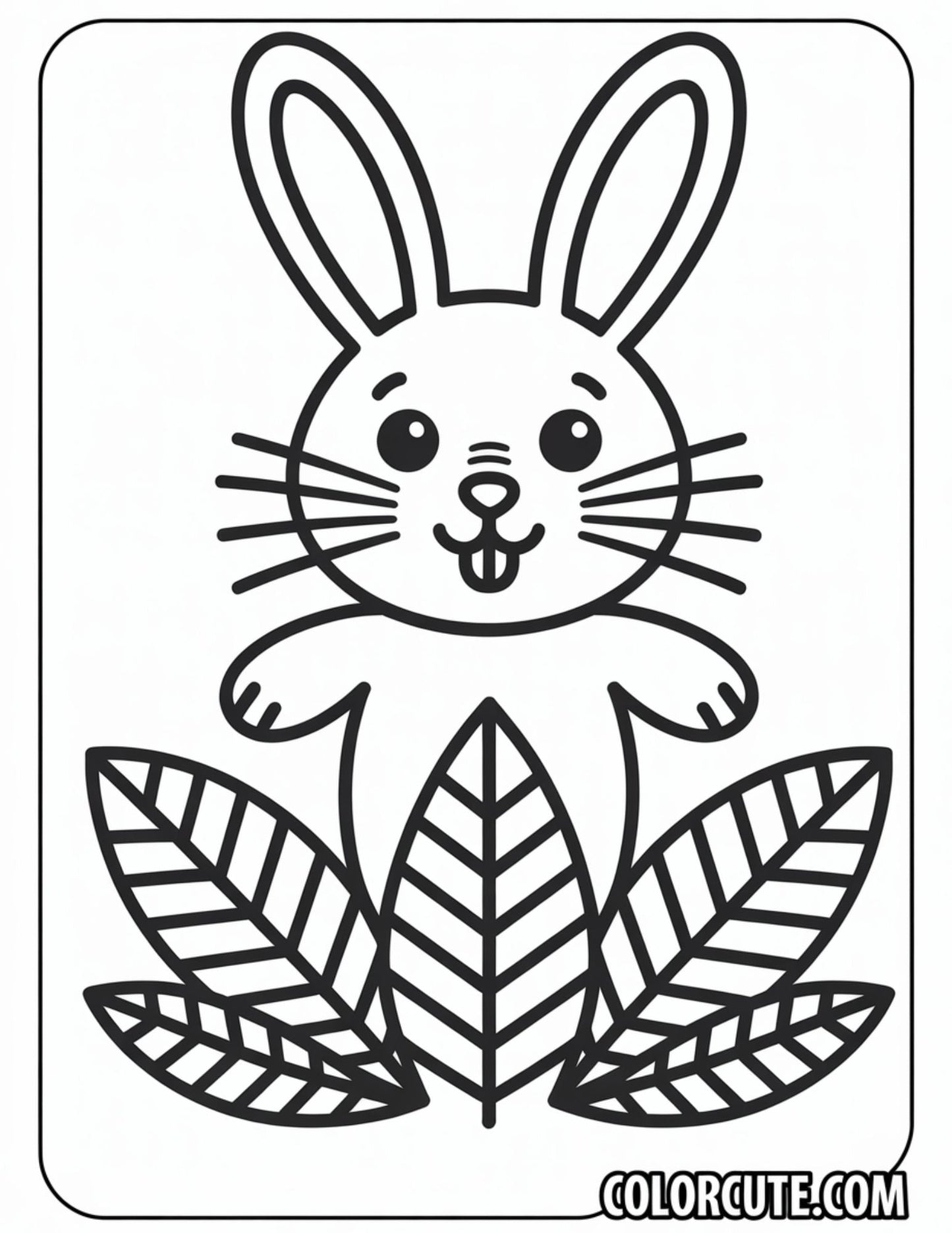 Spring Bunny Coloring Pages Free PDF Printables
