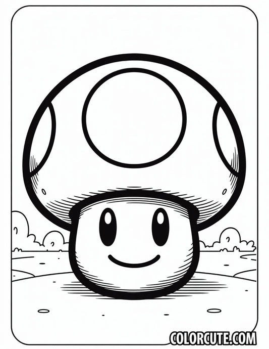 Super Mario Mushroom Coloring Pages | Free PDF Printables