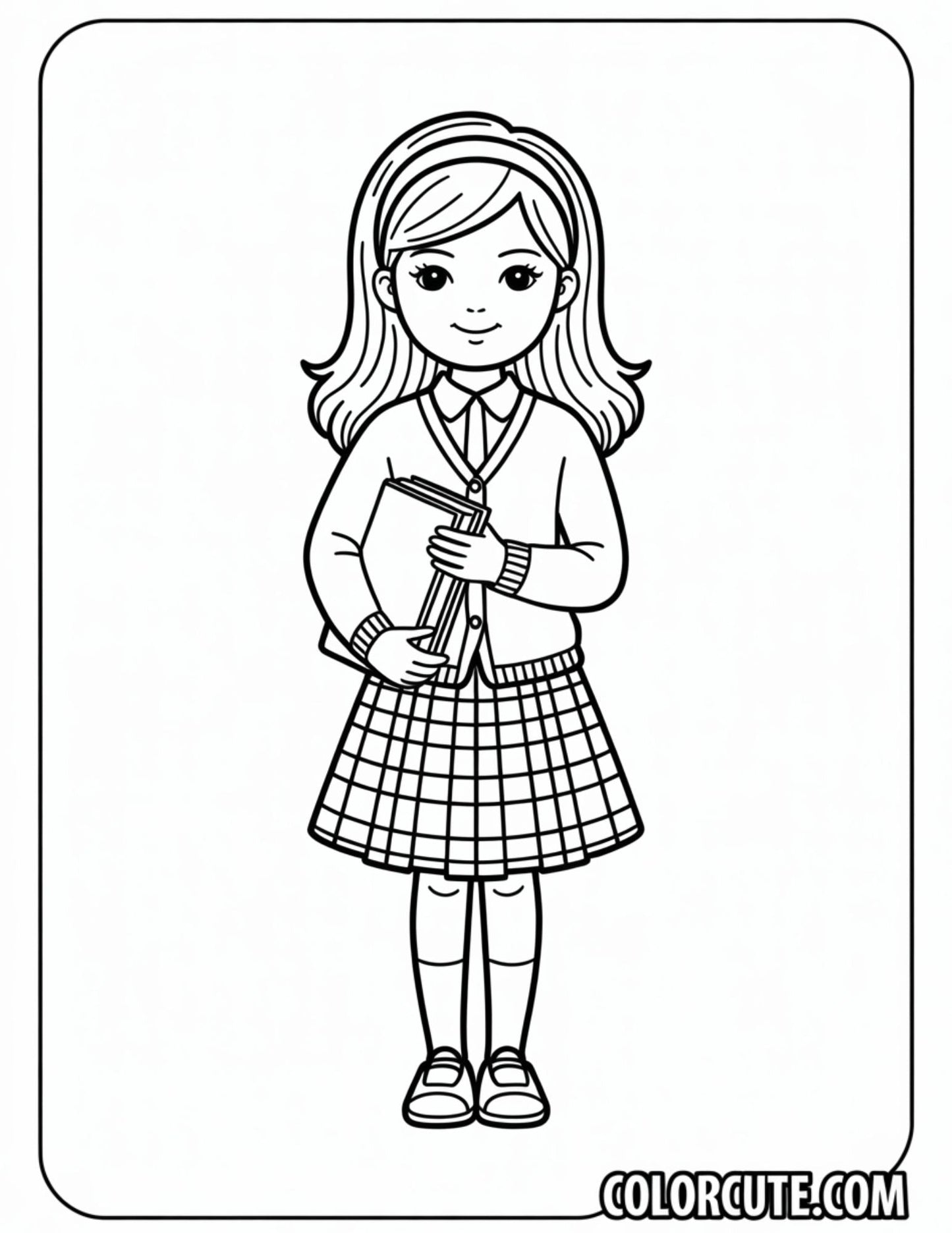 Casual Fashion Girl Coloring Pages | Free PDF Printables
