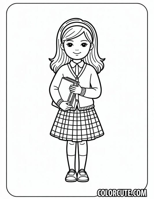 Casual Fashion Girl Coloring Pages | Free PDF Printables