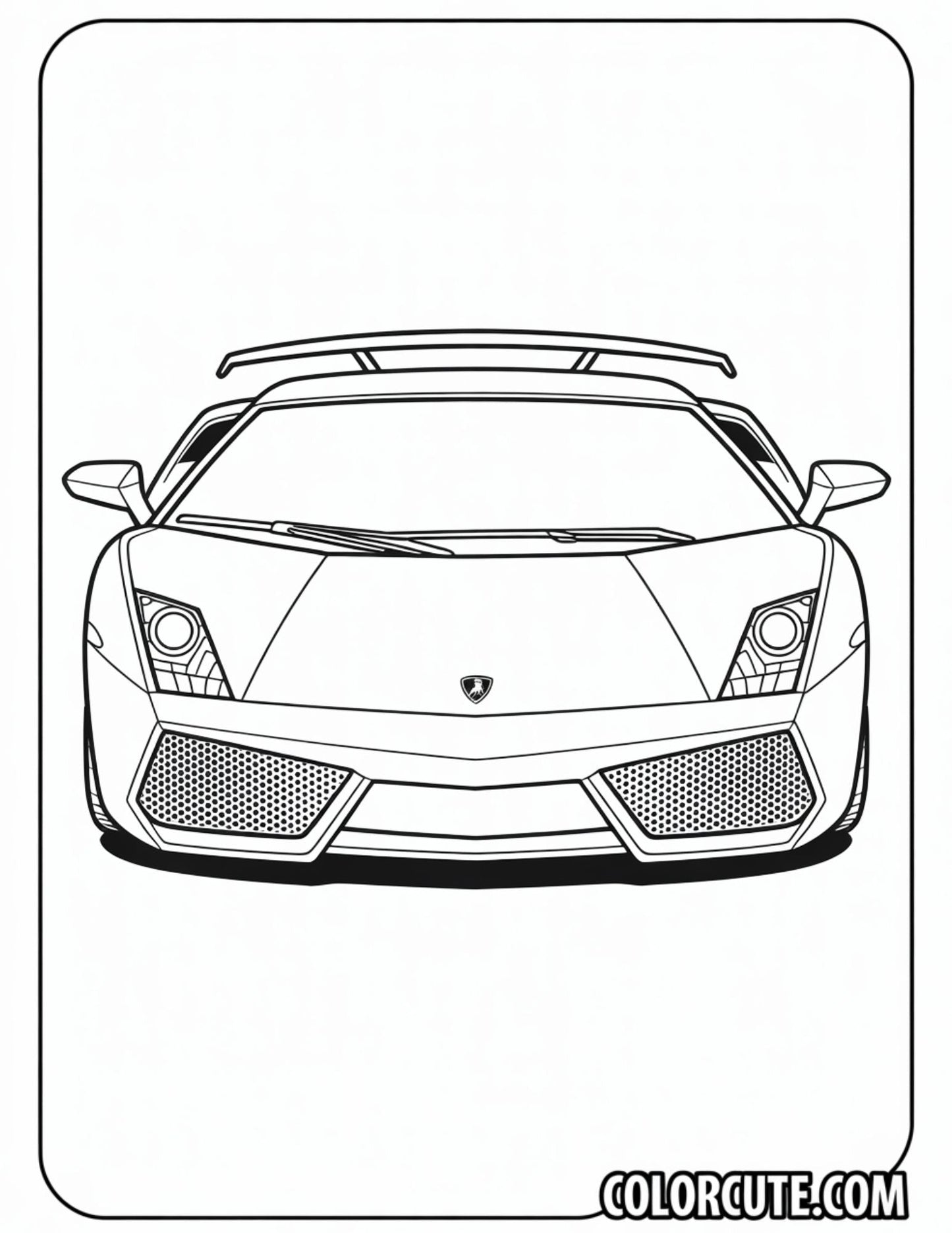 Cool Lamborghini Coloring Pages - Free PDF Printables