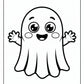 Cute Ghost Coloring Page | Free PDF Printables