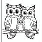 Family Owl Coloring Pages | Free PDF Printables