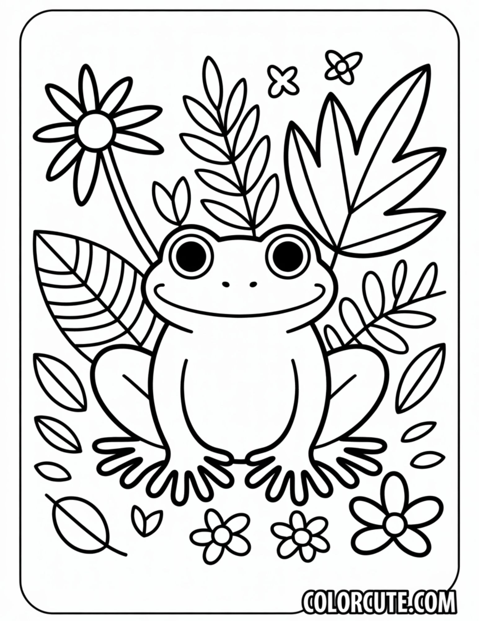 25+ Free Frog Coloring Pages PDF Printables Color Cute Free