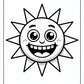Happy Sun Coloring Page | Free PDF Printables