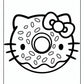 Hello Kitty Donut Coloring Pages Free Printable