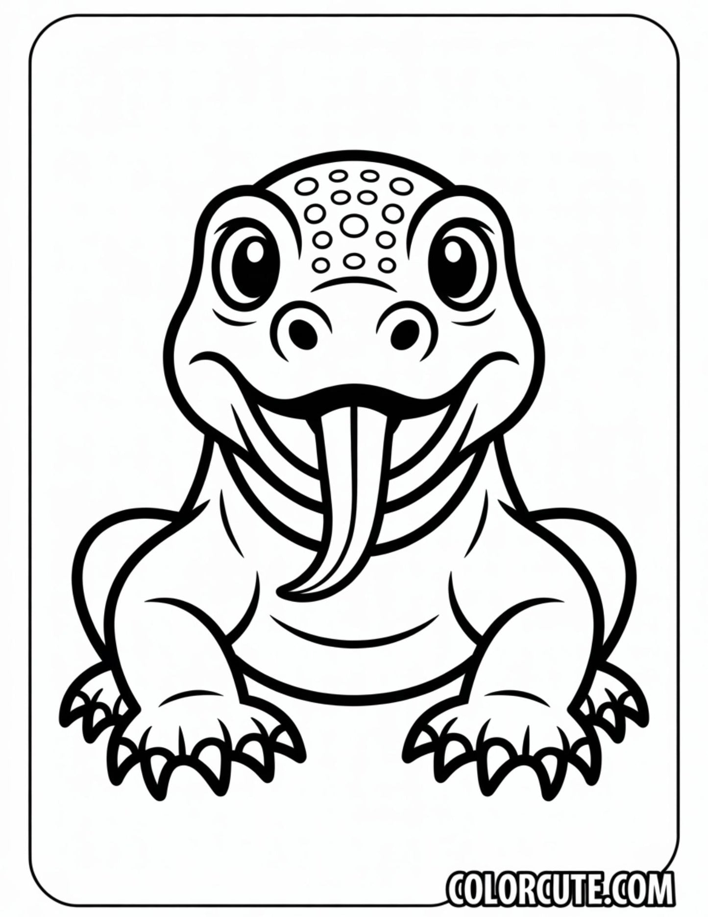 Komodo Dragon Coloring Pages | Free PDF Printables