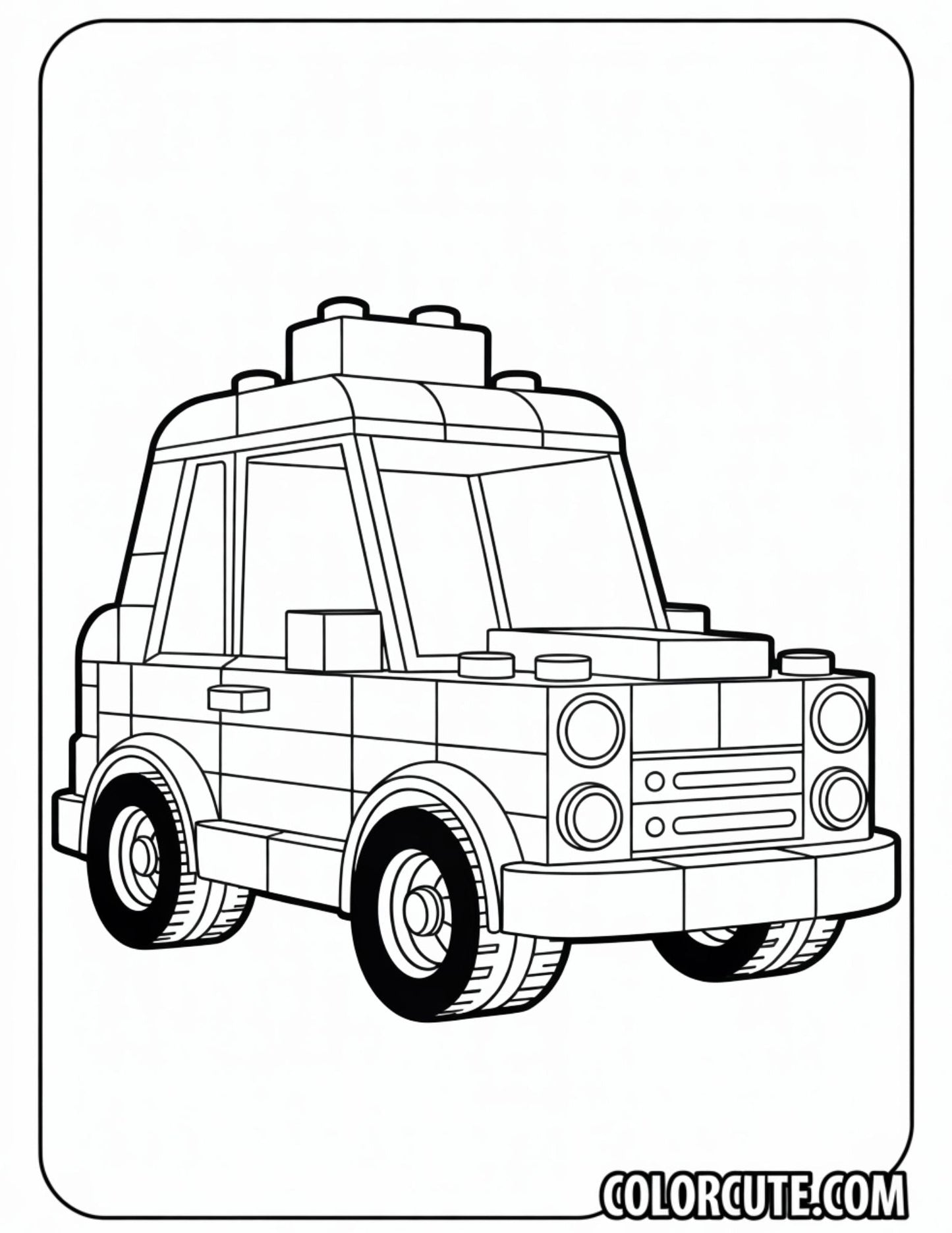 Lego Car Coloring Pages | Free PDF Printables