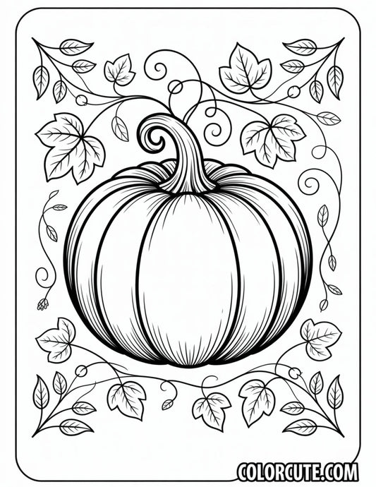 Pumpkin Patch Coloring Page | Free PDF Printables