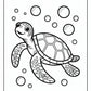 Swimming Turtle Coloring Pages | Free PDF Printables