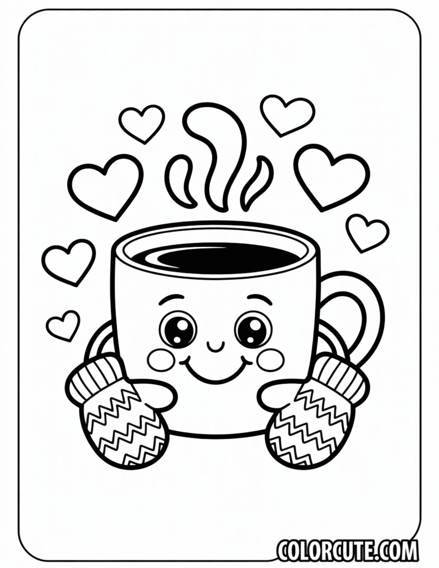Wonderful Coffee Kawaii Coloring Pages | Free PDF Printables