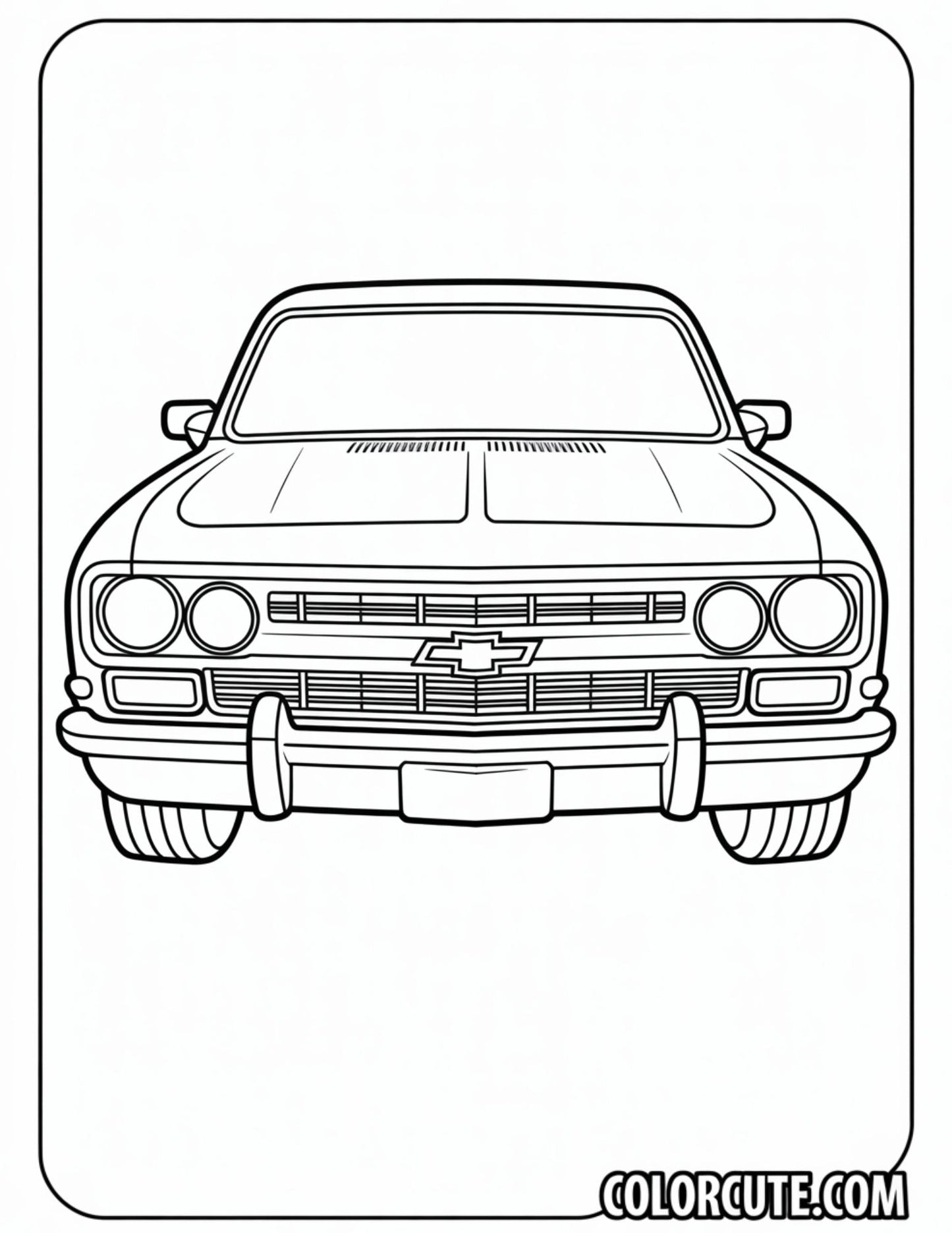 Chevrolet Car Coloring Pages | Free PDF Printables
