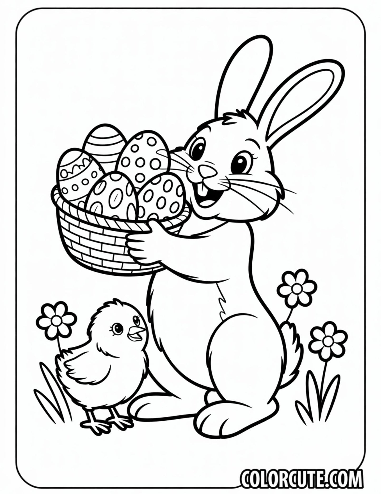 Easter Preschool Coloring Page | Free PDF Printables