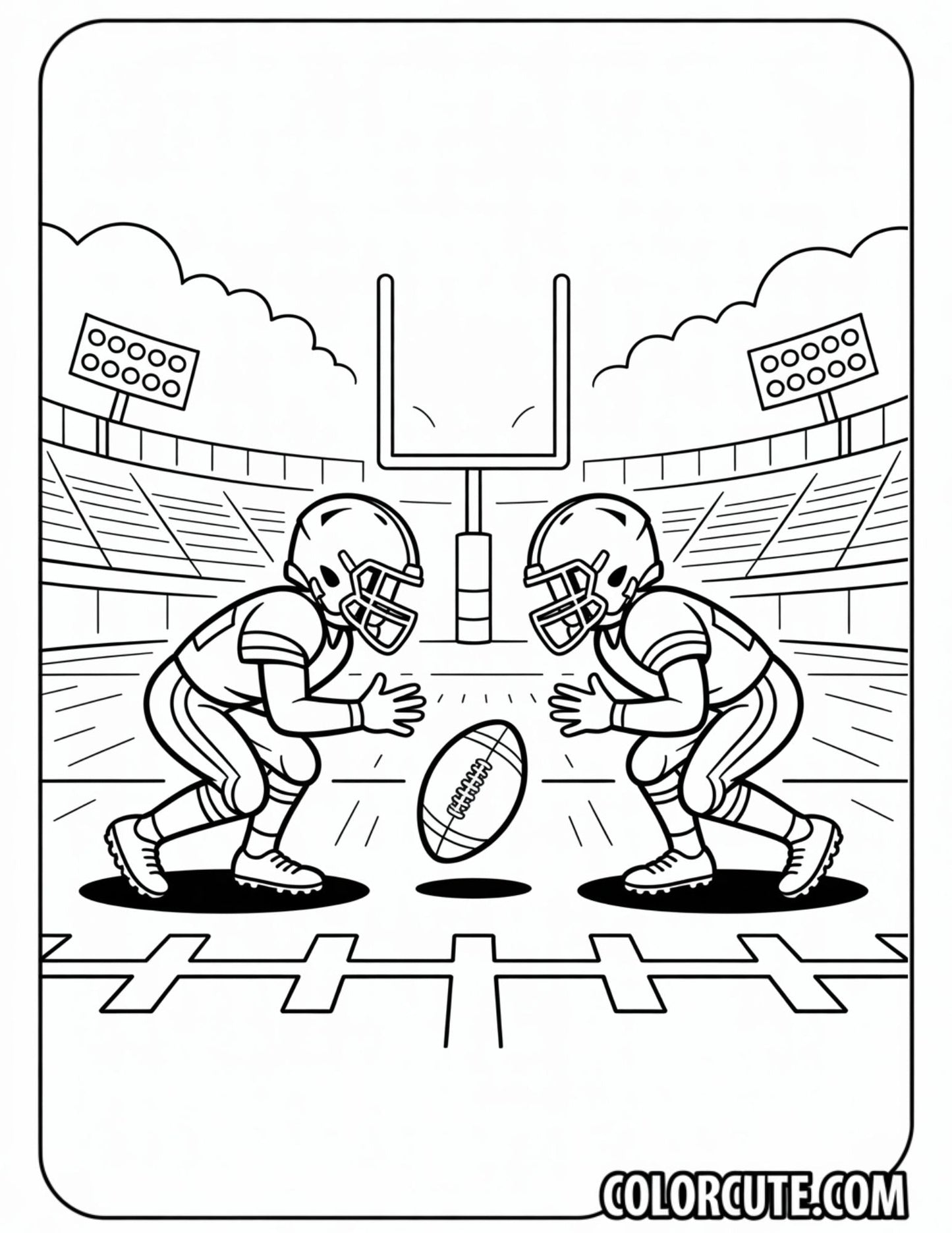 Football Game Coloring Pages | Free PDF Printables