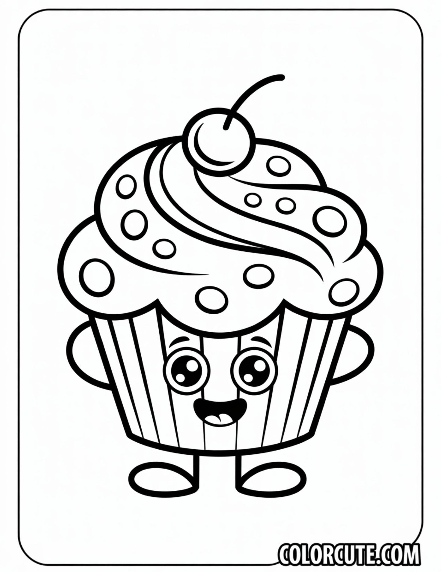 Fun Christmas Cupcake Coloring Pages | Free PDF Printables
