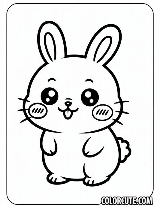 Kawaii Bunny Coloring Pages | Free PDF Printables