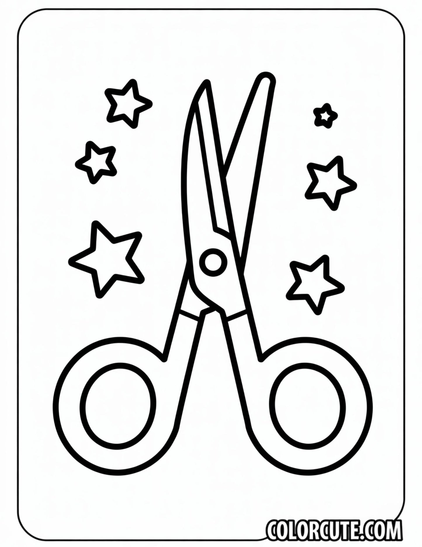 Makeup Scissors Coloring Page | Free PDF Printables