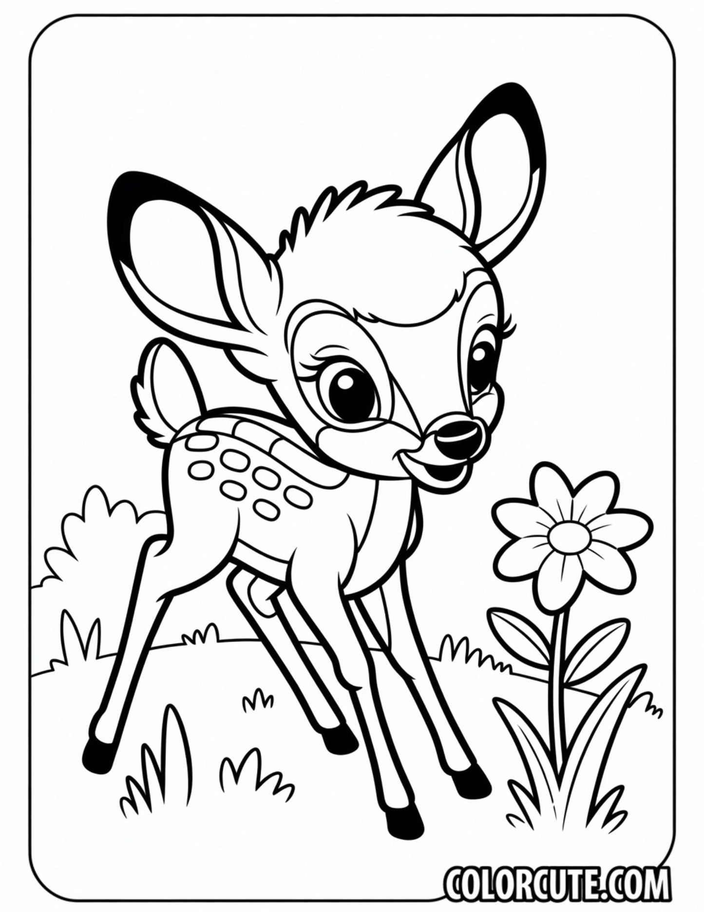 Reindeer Deer Coloring Pages - Free PDF Printables