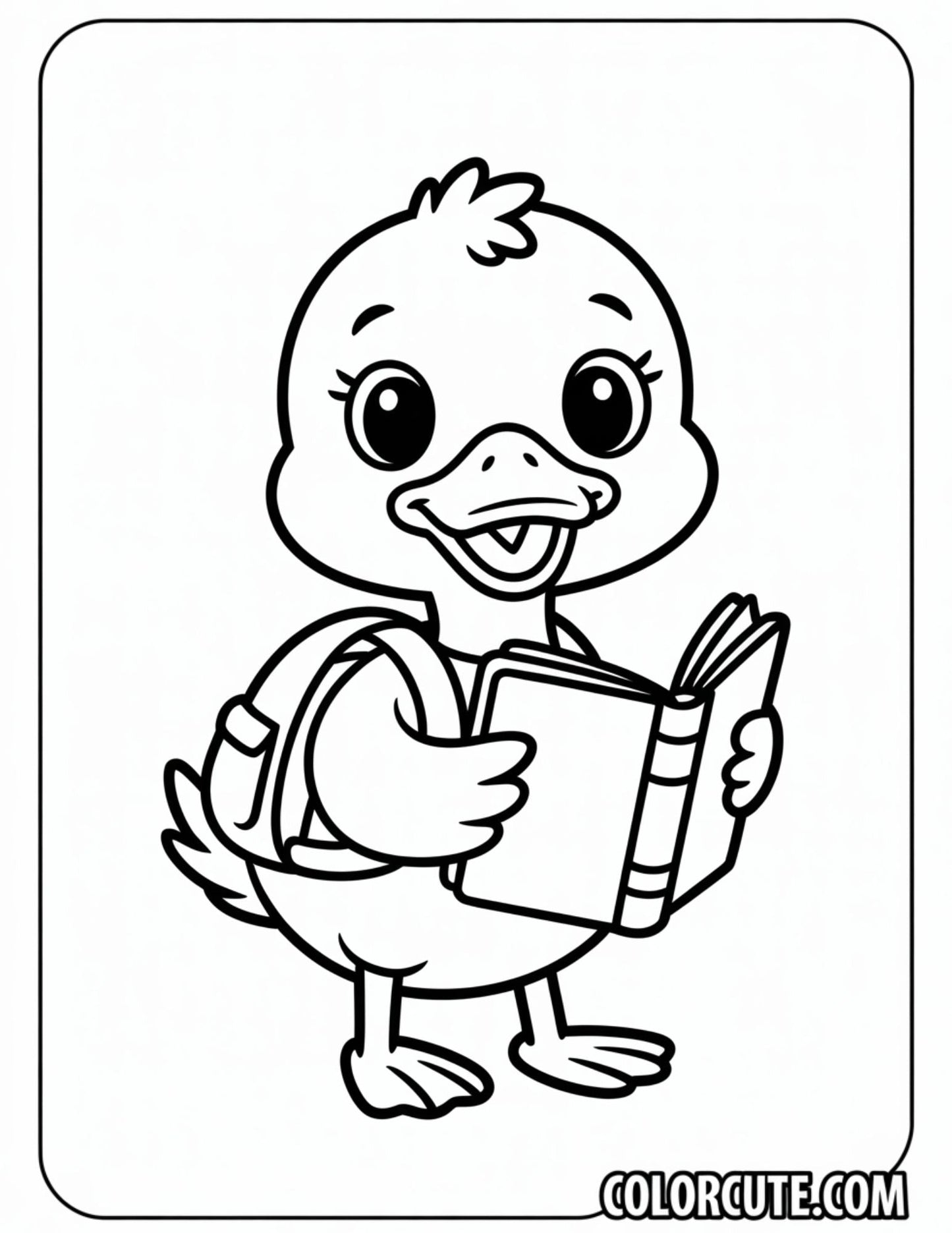 Word World Duck Coloring Page | Free PDF Printables