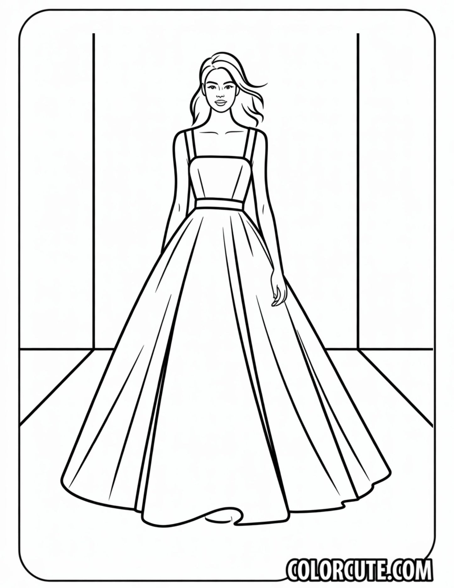 Chic Fashion Girl Coloring Pages | Free PDF Printables