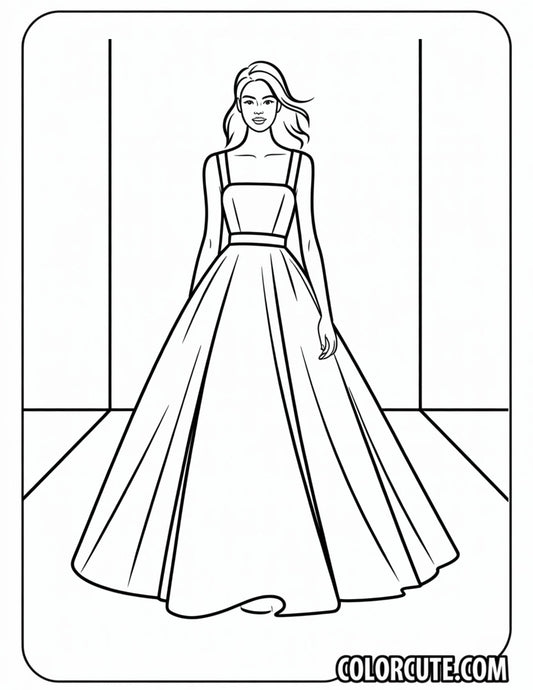 Chic Fashion Girl Coloring Pages | Free PDF Printables