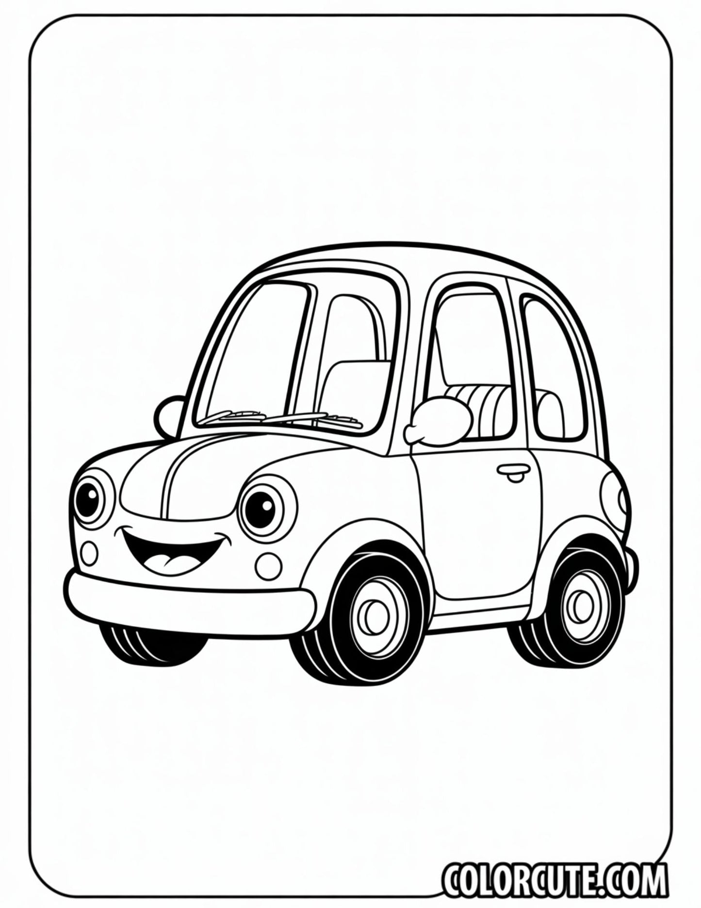 Cute Car Coloring Pages | Free PDF Printables