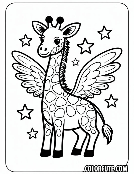 Fantasy Giraffe Coloring Pages | Free PDF Printables