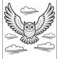 Flying Owl Coloring Pages | Free PDF Printables