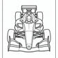 Formula Car Coloring Page | Free PDF Printables