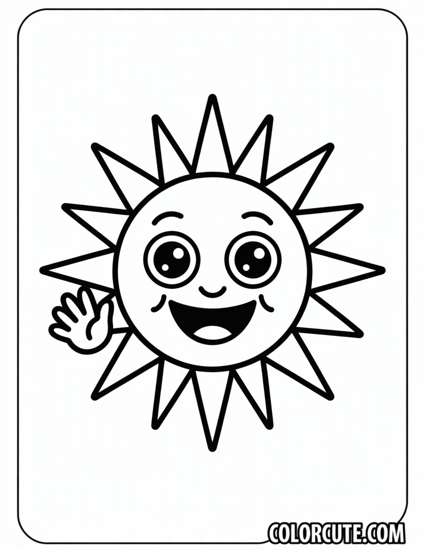 Friendly Sun Coloring Page | Free PDF Printables