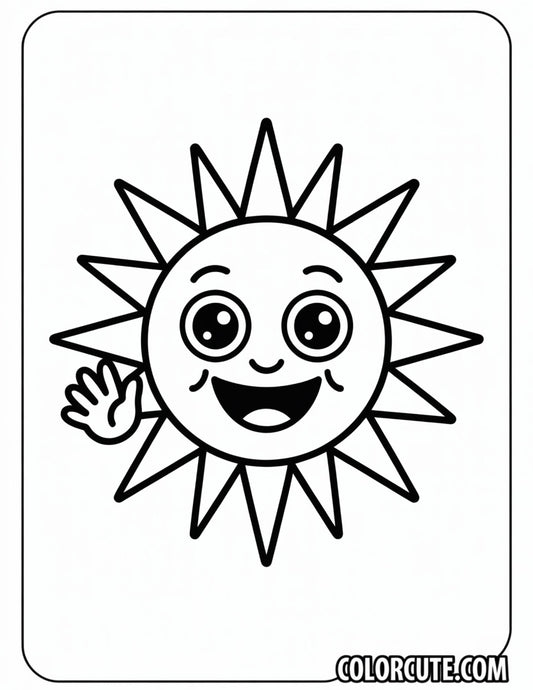 Friendly Sun Coloring Page | Free PDF Printables