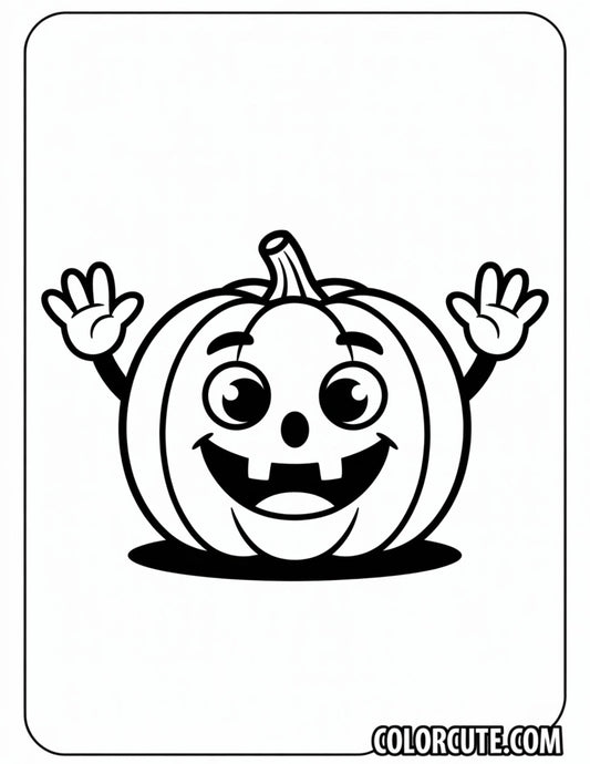 Harvest Pumpkin Coloring Page | Free PDF Printables