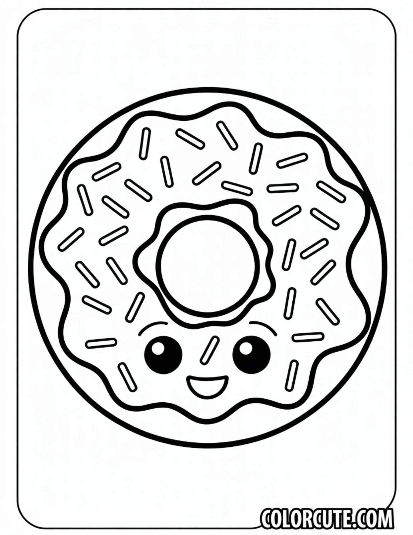 Kids Donut Coloring Pages Free Printable