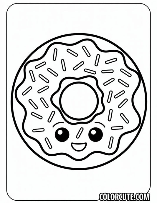 Kids Donut Coloring Pages Free Printable